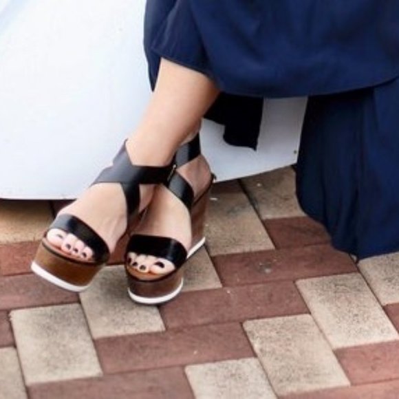 Givenchy Platform Wedge Sandals 37 - Picture 3 of 5